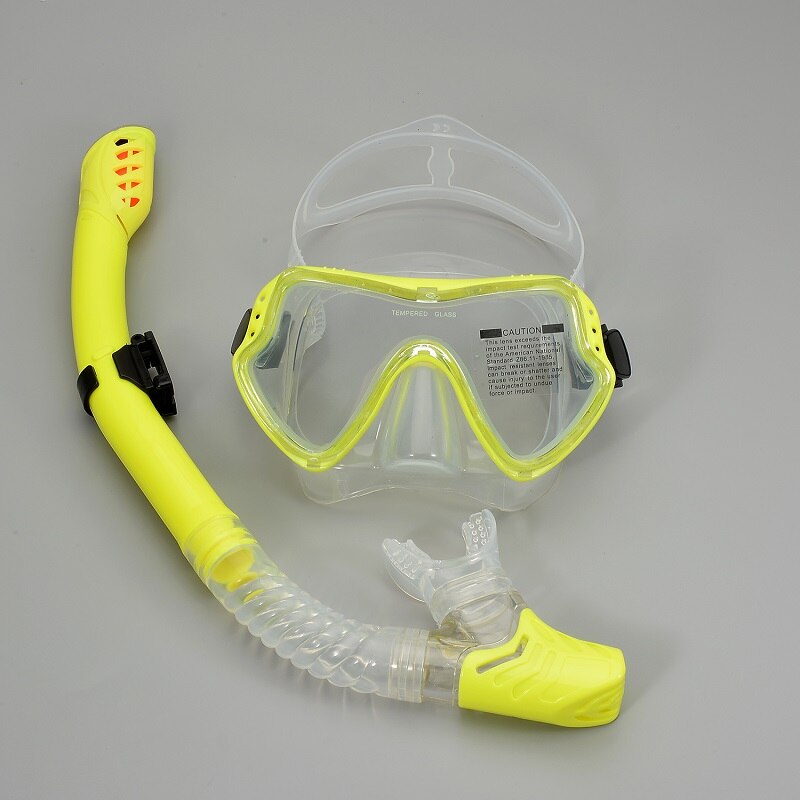 Professionele Snorkel Duikbril En Snorkels Goggles Bril Duiken Zwemmen Adem Buis Set Snorkel Masker: BH49-Yellow