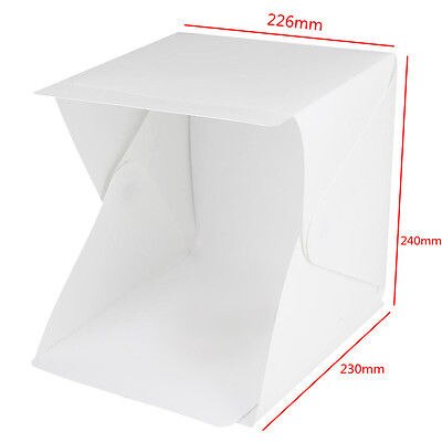 Portable Lightbox Mini Photo Studio Photography Tent Folding Light box Kit Backdrop Cube Box Built Light Room 9" Softbox