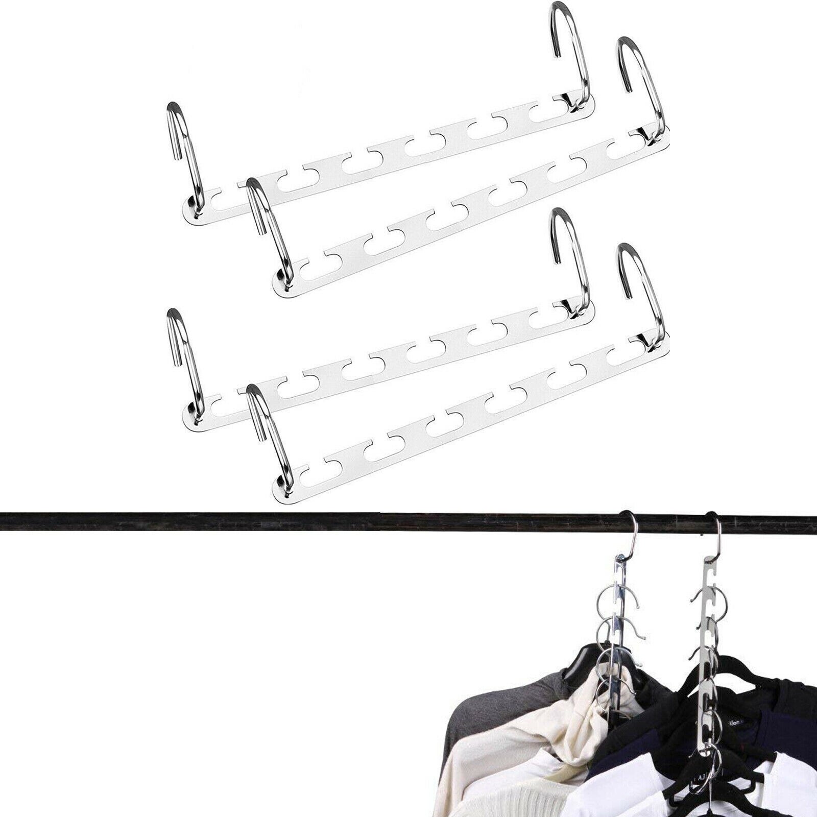 Space Saver Saving Wonder Metalen Magische Hanger Kleding Kast-Organizer Haken: Straight