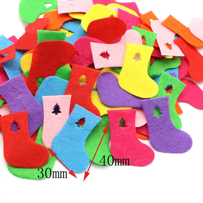 ywzatgits 100pcs/lot Random Mixed Letter Number Polyester Felt Fabric For DIY Toys Cloth Sewing Craft YB0530: Mix color2