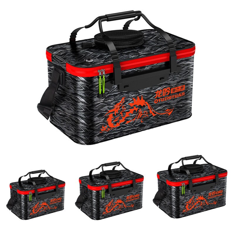 Portable Fishing Bucket Bag EVA Fishbox Handle Folding Outdoor Water Box Live Fish Bucket Thicken Fishing Tank Fishing Gear Bag