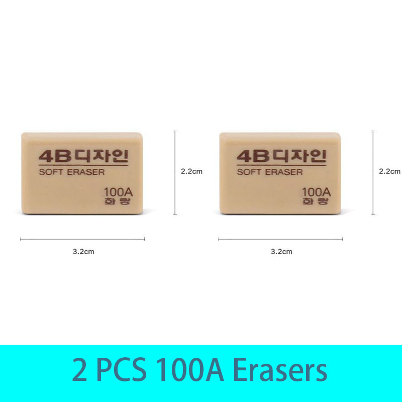 50A/100A/200A Pencils Eraser Korea Writing Drawing Eraser Rubber Art Drawing Stationery for Office School Office School Supplies: PURPLE