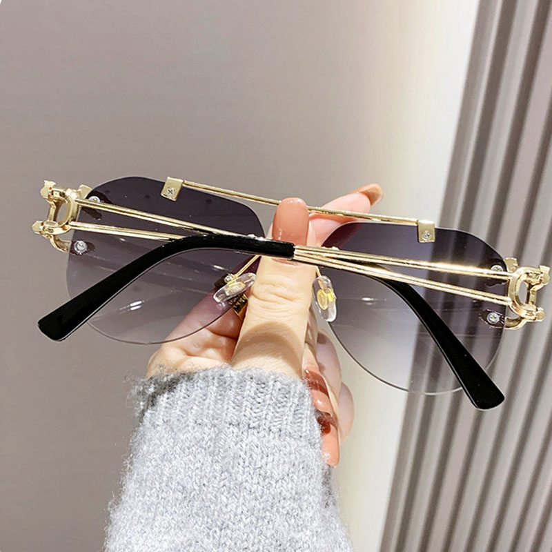 Bezramkowe designerskie okulary przeciwsłoneczne damskie modne luksusowe modne okulary przeciwsłoneczne męskie okulary w stylu vintage Lentes De Sol Mujer Lunette Soleil Femme