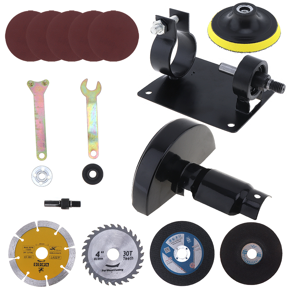 Asiento de pulido eléctrico, herramienta de conversión de asiento de corte, accesorios, soporte de corte para moler, 14/16/17 unids/set/Set