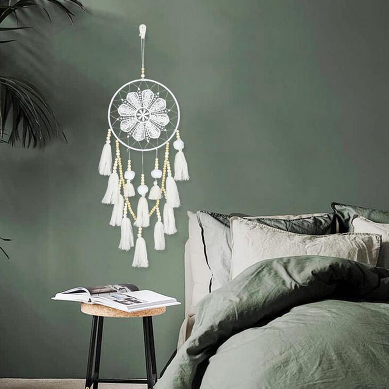 nordic dream catcher large tassel dreamcatcher whi... – Grandado