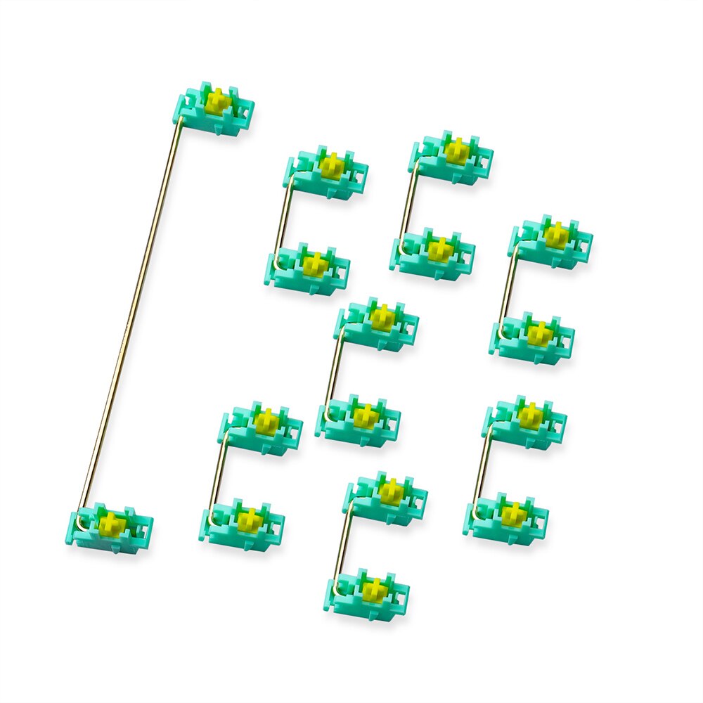 Panda Pink Gold Plated Plate Mounted Mechanical Keyboard Stabilizer PCB Case 6.25u 2u Modifier Button Stabilizer: Green