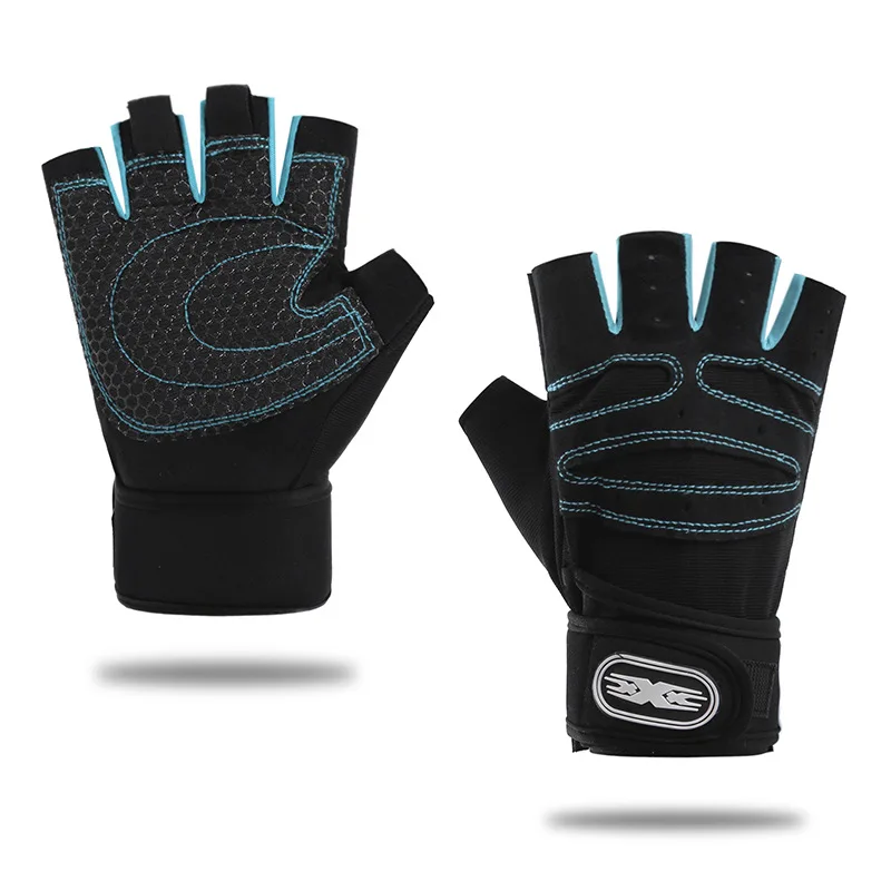 Gymhandschoenen voor heren Dames Fitness Gewichtheffen Polsband Handschoenen Body Building Training Sportoefening Fietshandschoen Schokbestendig: Donker Kaki / XL