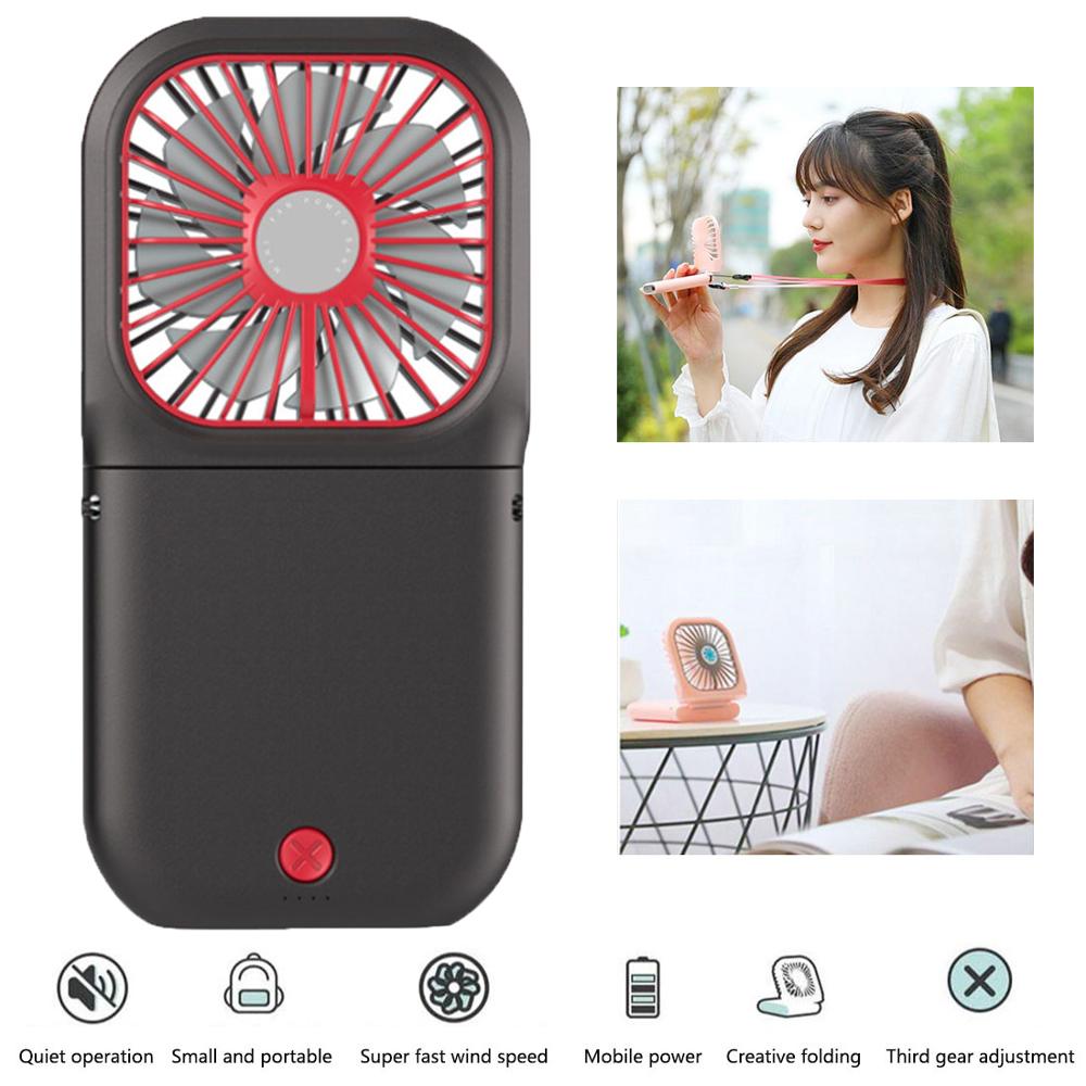 Vouwen Nek Mini Usb Ventilator Draagbare Handheld Oplaadbare Koeler Ventiladors Pocket Fans Air Cooling Fan Persoonlijke Thuis Outdoor