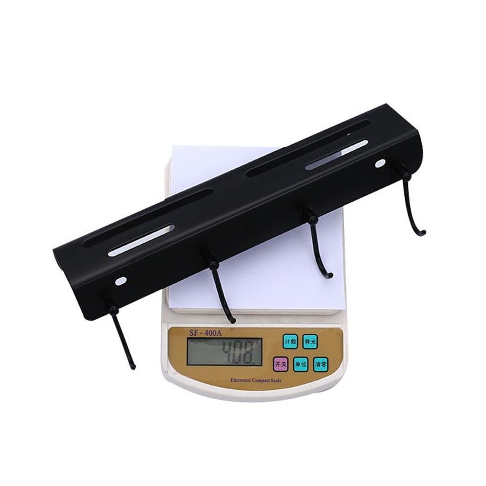 Black Knife Block with Hook Wall Mounted Knives Holder Pantry Rack for Storage 304 Stainless Steel Knife Shelf Utensils