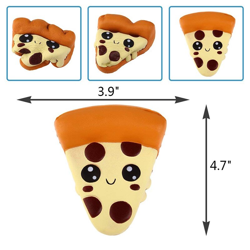 Jumbo sød pizza squishy langsom stigende simulering blød klem legetøj pu brødkage duftende anti stress sjov til barn xmas 13*11cm