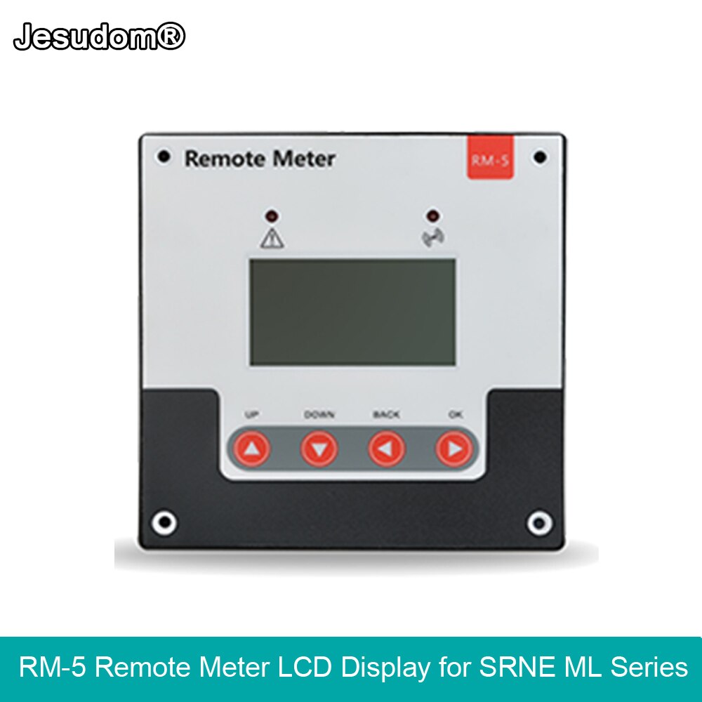 RM-5 Remote Meter LCD Display for SRNE ML Series MPPT Solar Charge Controller with USB Transfer RS232