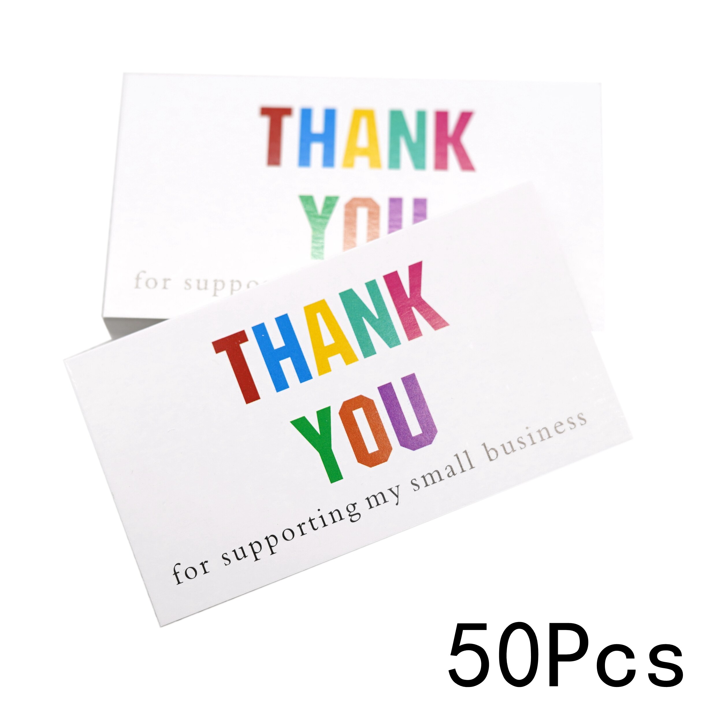 50pcs Thank You for Your Order Business Cards , Shopping Purchase Thanks Greeting Cards Appreciation Card for Small Business: H