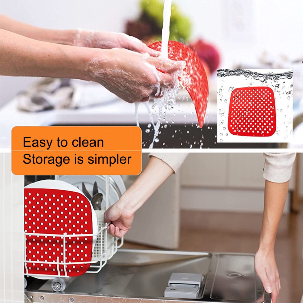 silicone molds for air fryer paper Square Baking silicone shape for airfryer oven paper without oil For baking &amp; pastry tools
