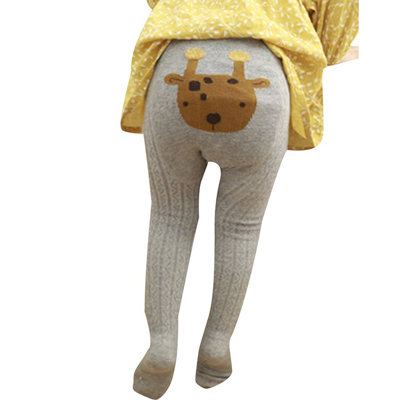 Baby Panty Herfst Winter Baby Peuter Kid Meisje Geribbelde Kousen Katoen Warm Panty Cartoon Snoep Kleur Strakke 1-3Years: Grijs / S