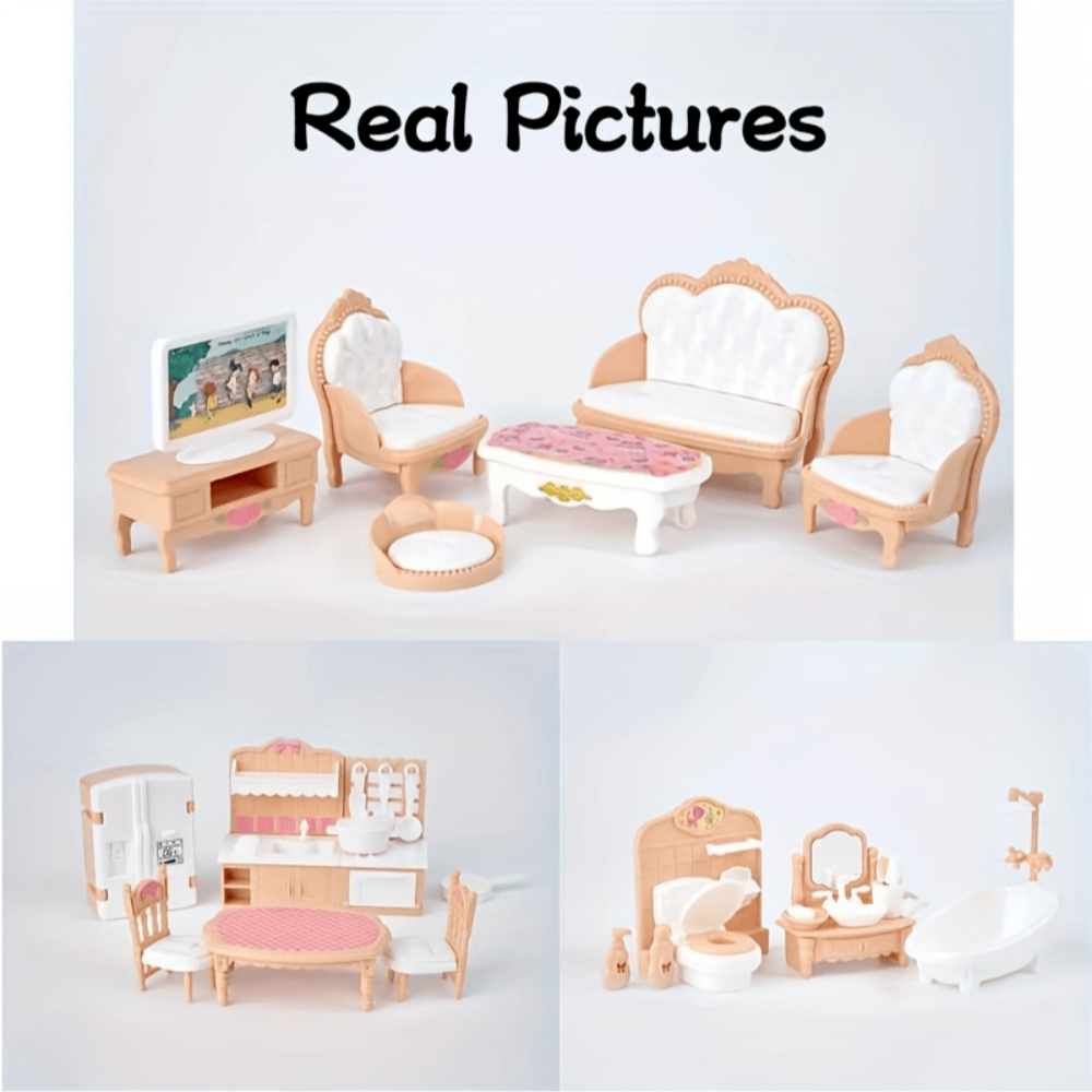 Ensemble de meubles miniatures 1:12 pour maison de poupée, chambre à coucher, salon, cuisine, accessoires de salle de bain, de parfait