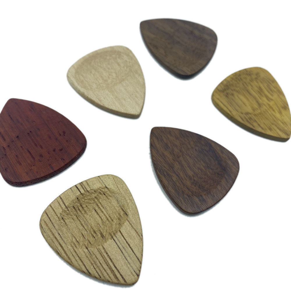 Genuine Wooden Guitar Picks 2.5mm Heavy Smooth Blank Wood Plectrum Mediator Acoustic Electric Bass Guitar Accessories