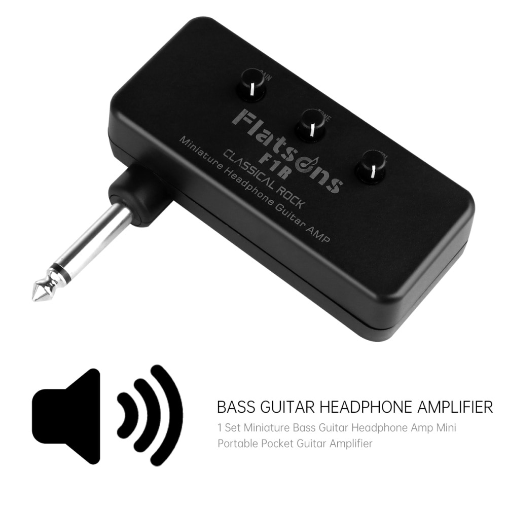 1 Set Miniature Bass Guitar Headphone Amp Mini Portable Pocket Guitar Amplifier