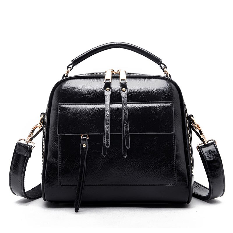 Cruz frontera bolso de las mujeres Bolsa De hombro bolsa de barra transversal de europea y americana de las mujeres del bolso de la madre la Edad Media: black