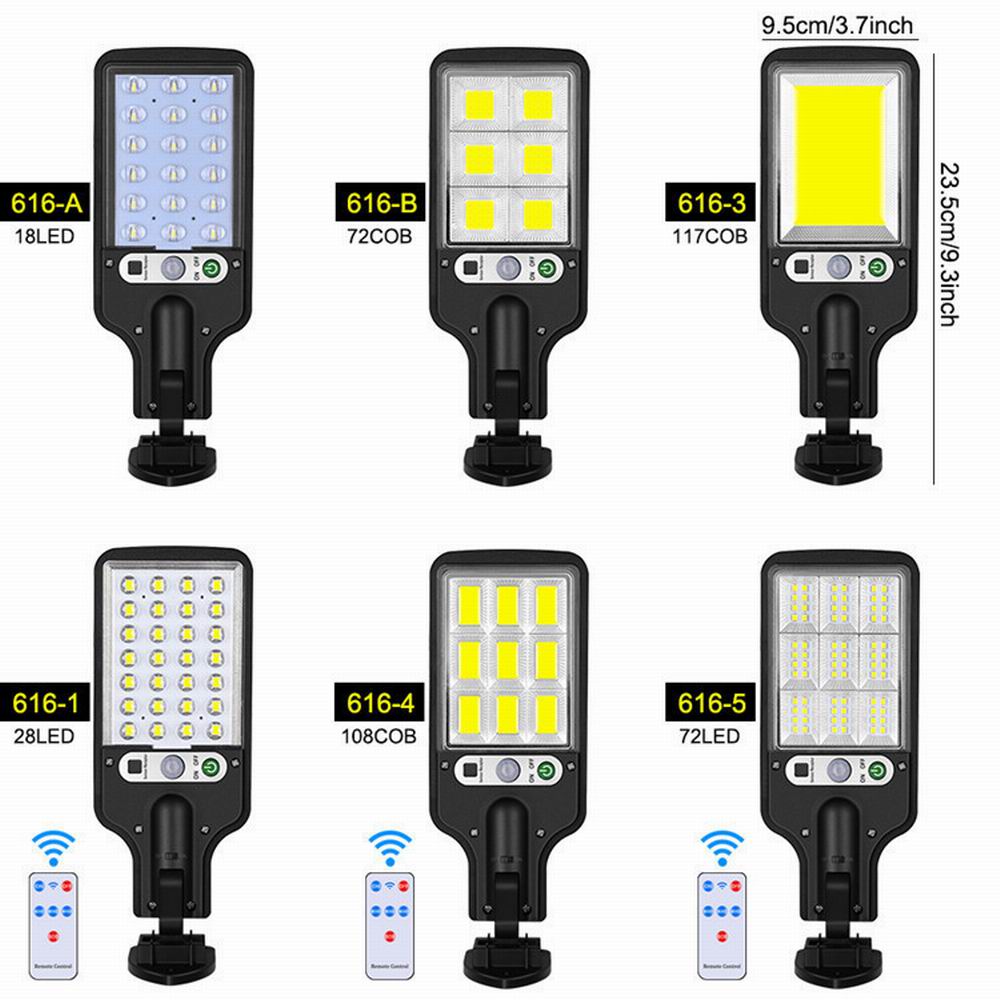 PIR Ip65 100W 200W 300W Solarne lampy ogrodowe Zewnętrzne wodoodporne Led Ogród Solarne lampy Zewnętrzne wodoodporne słoneczne lampy uliczne