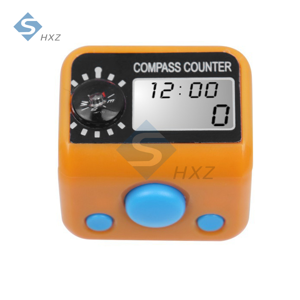 Contador de dedo con conteo de 5 dígitos, 0-99999, tipo anillo portátil, pantalla Digital Manual electrónica, contador de botones para almacén: Multicolor