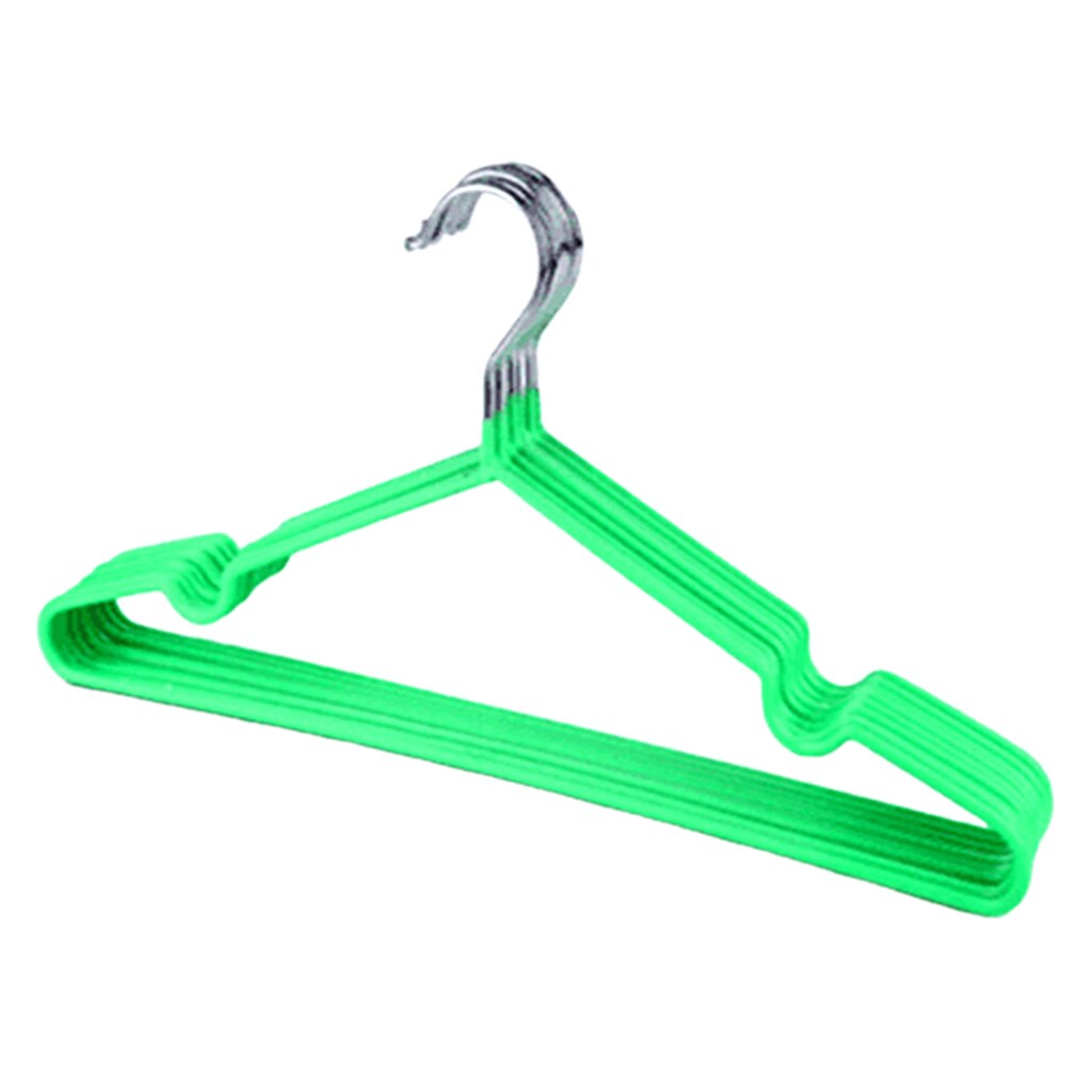 PVC Coated Metal Hangers (10 Pack) Non Slip U-Slide Hanger, Ultra Thin Space