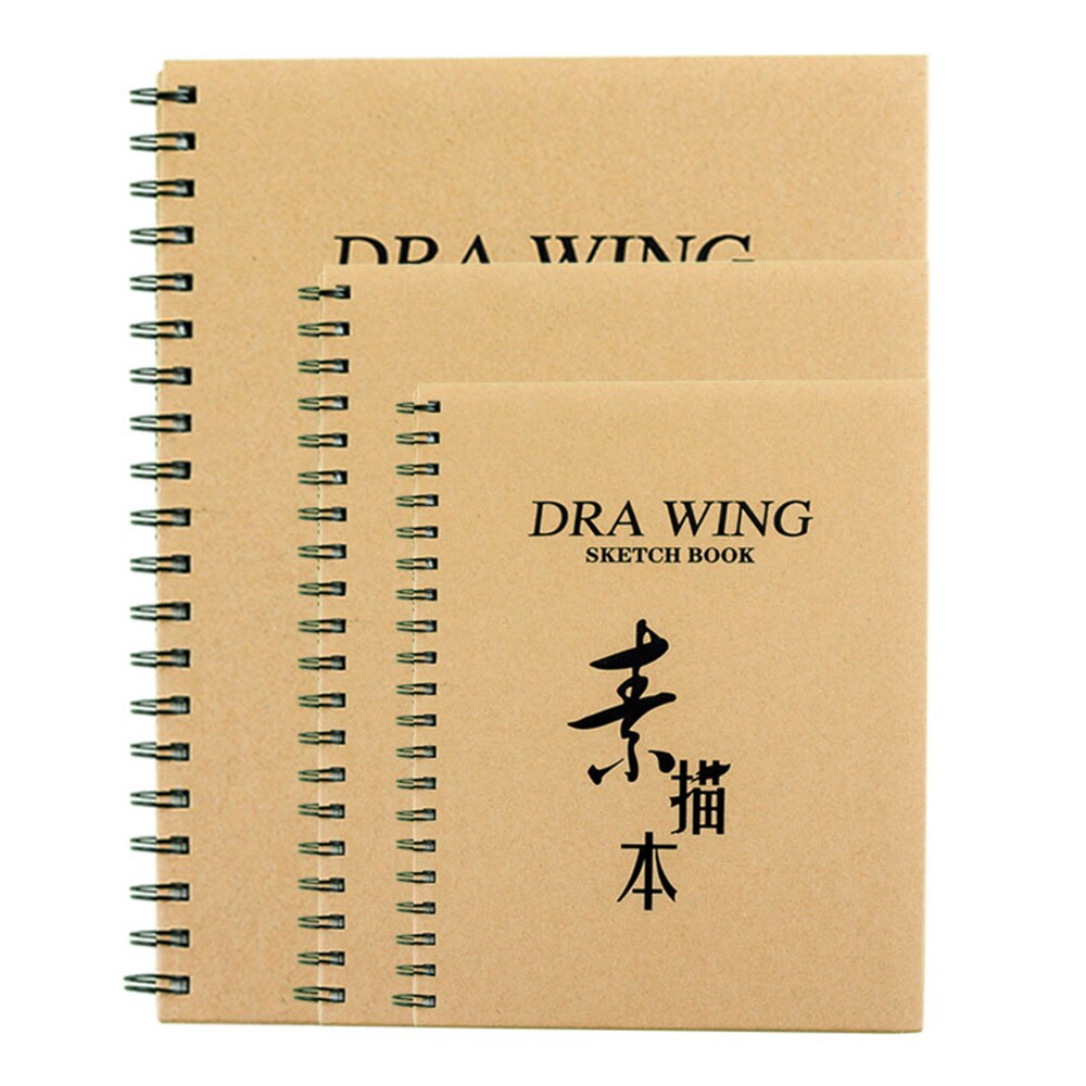 8K/16K/A4 Kraft Paper Portable sketchbook Drawing Paper Painting Graffiti Sketch Book Memo Pad Notebook School Art Supplies