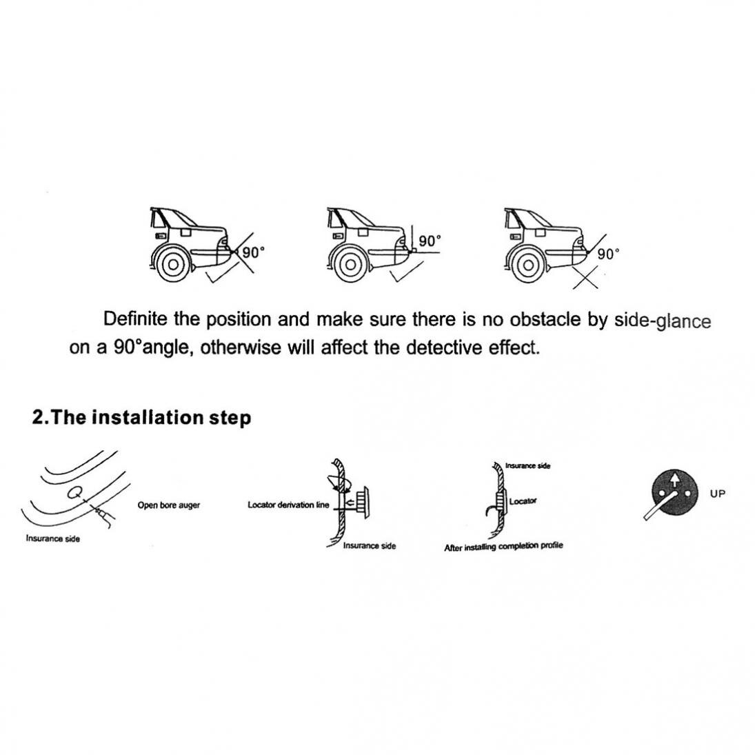 90X60X20 Mm Duurzaam 4 Sensoren Buzzer Parkeer Sensor System Met Auditief Alarm/Waterdichte Terug auto Assistent