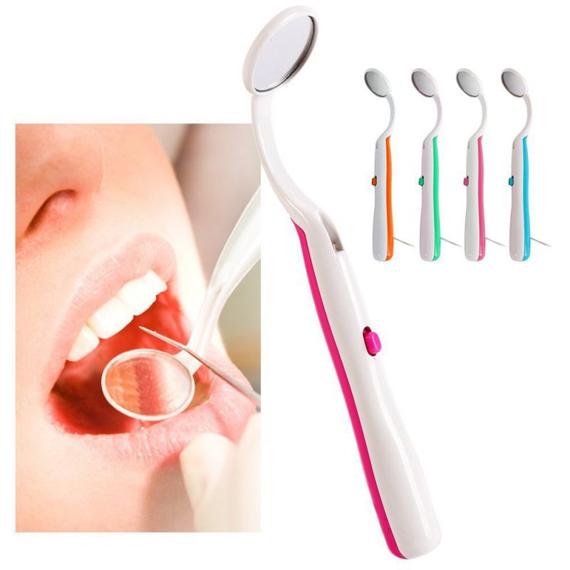 Miroir de contrôle des dents, 4 couleurs avec lumière LED, 1 pièce, Super lumineux, soins dentaires, outils de dentiste, Machine d&#39;hygiène buccale