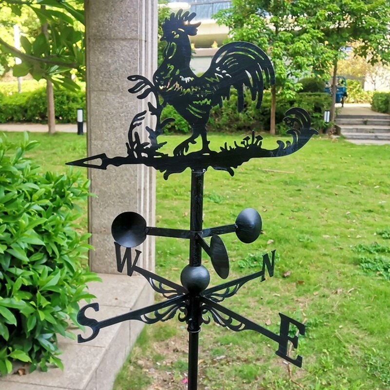 Coq – girouette météo, indicateur de Direction du vent, rétro, toit jardin, décoration extérieure, artisanat de construction