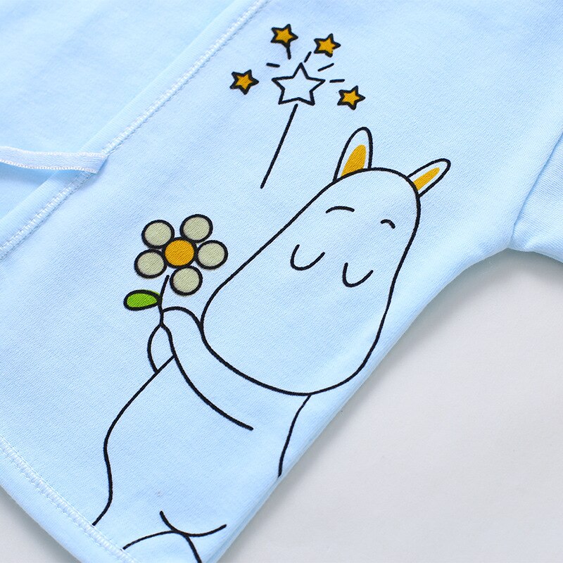 Pur coton bébé ouverture sous-vêtements pour garçons et filles au printemps, été, automne et hiver pour 0-6 mois