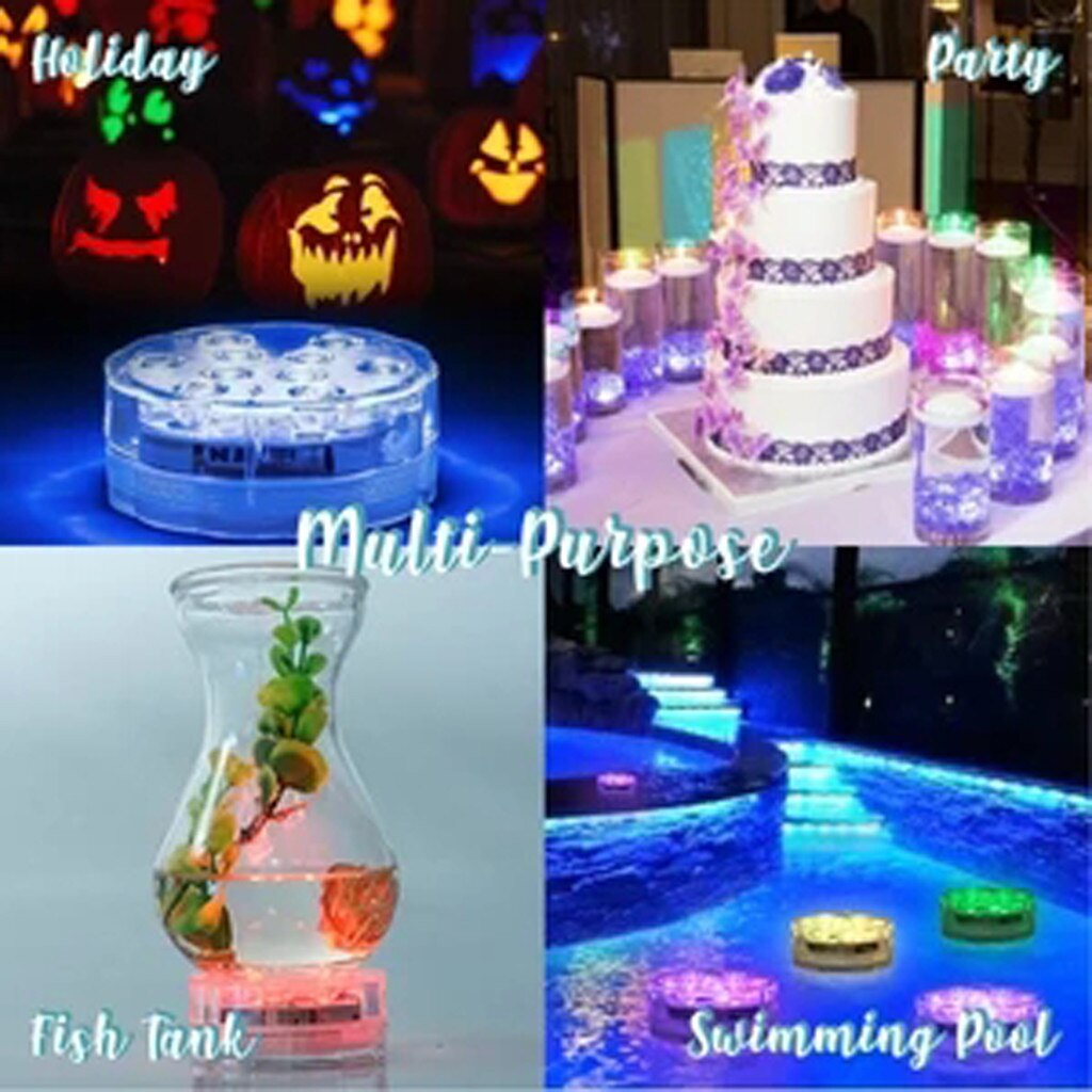 Waterproof Wireless Home Garden Hotel Swimming Pool Party Effect underwater LED Light