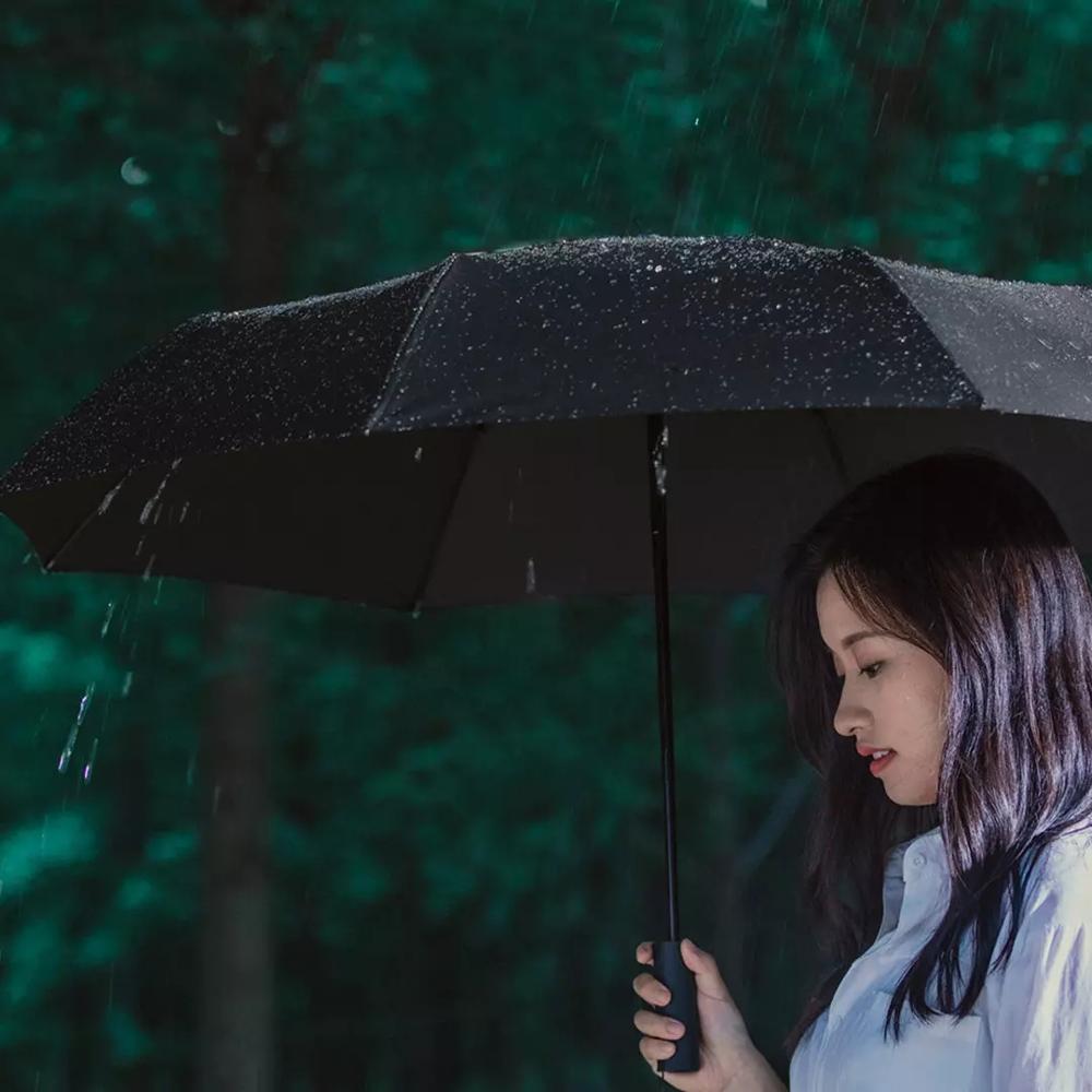 Xiaomi Mijia-paraguas plegable automático para hombre y mujer, sombrilla de aluminio a prueba de viento, impermeable, UV, para invierno y verano