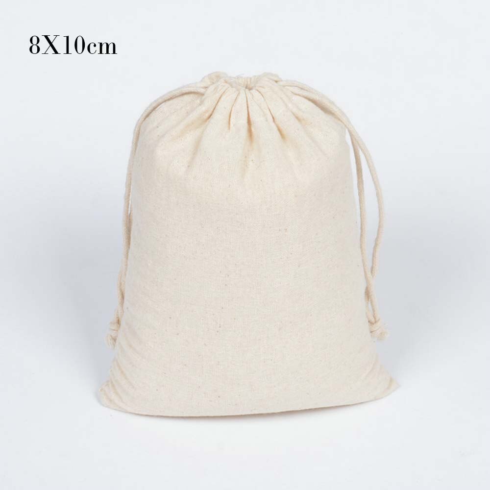 Cotton Fabric Dust Proof Drawstring Storage Bag For Clothes Shoes Receive Bag Practical Home Sundry Multifunction Storage Bags: 8X10cm