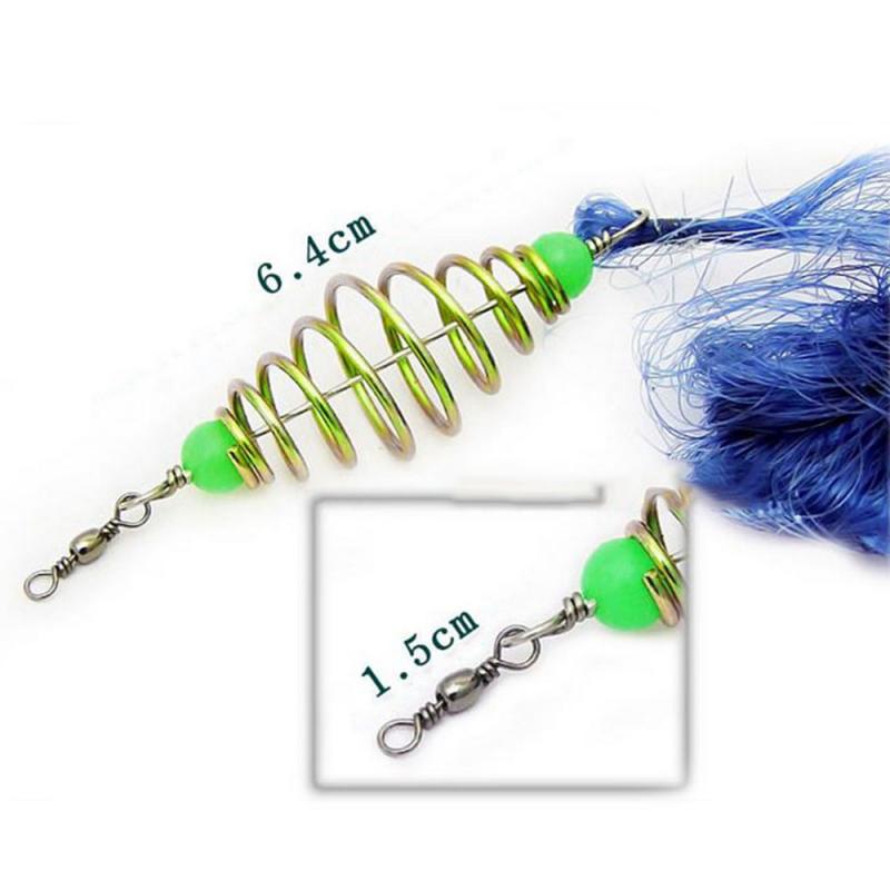 1pc shoal rede de pesca ao ar livre ganchos de pesca peixe enfrentar acessórios de pesca contas luminosas conector giratório de acampamento