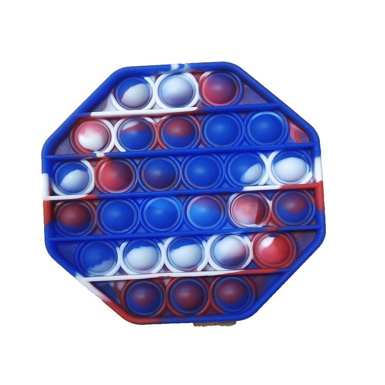 Push Bubble pop it Autism Fidget Toys Special Needs Stress Reliever Helps Relieve Stress and Increase Focus Soft Squeeze Toy: Octagon-Camouflage