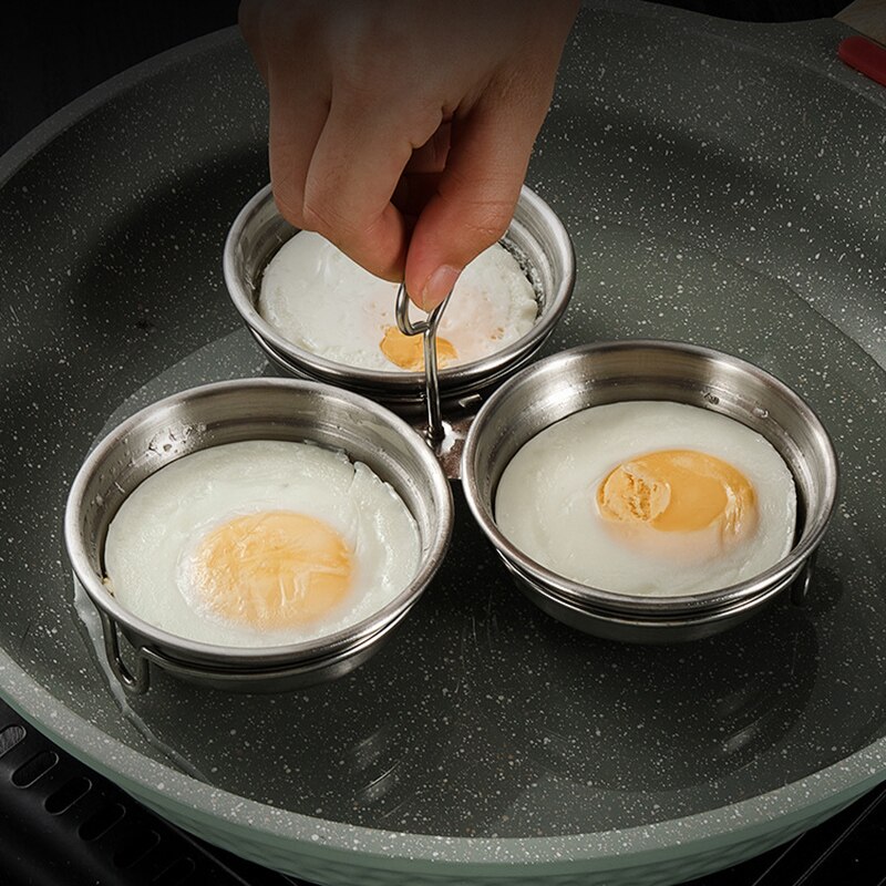Rustfritt stål kjøkken egg krypskytter posjering panne form husholdning egg dampbåt dampede egg mold verktøy for hjemmelaging