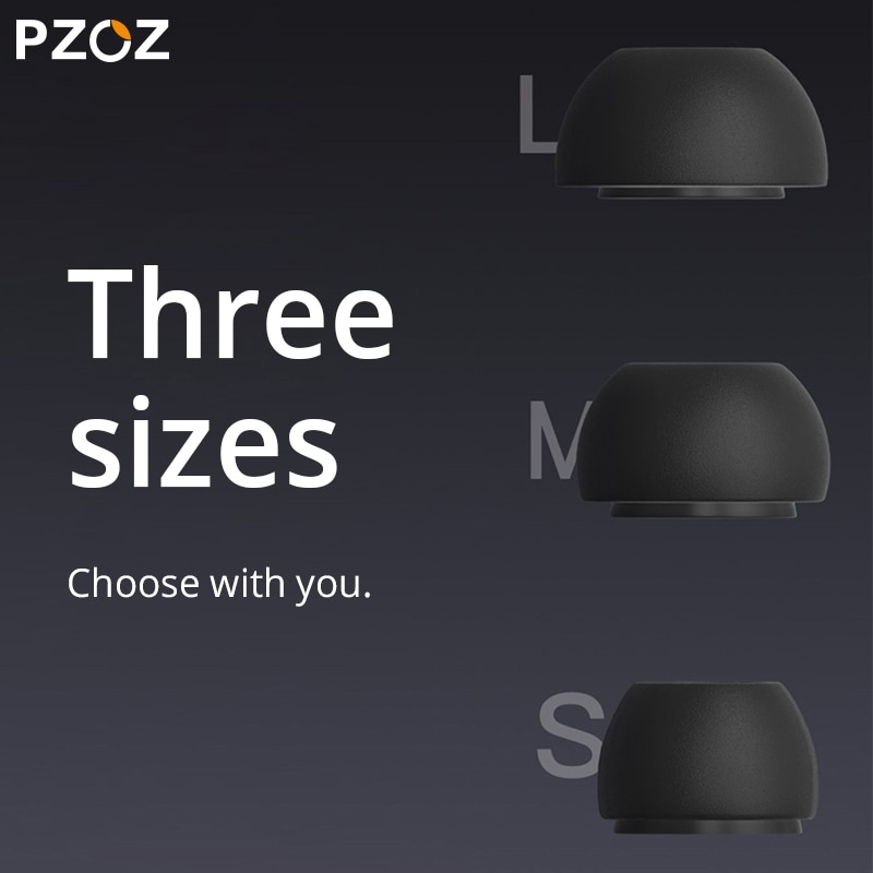 Pzoz 6 st för airpods pro tips öron hörlurar memory foam för airpods 3 bluetooth hörlurar tillbehör brusreducering 4 st