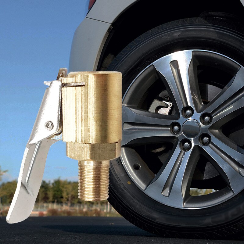 1pcs 6/8mm Brass Car Tire Inflator Chuck Air Compressor Pump Lock on Nozzle Fine Thread Deflation Air Chuck Pump Valve Clip