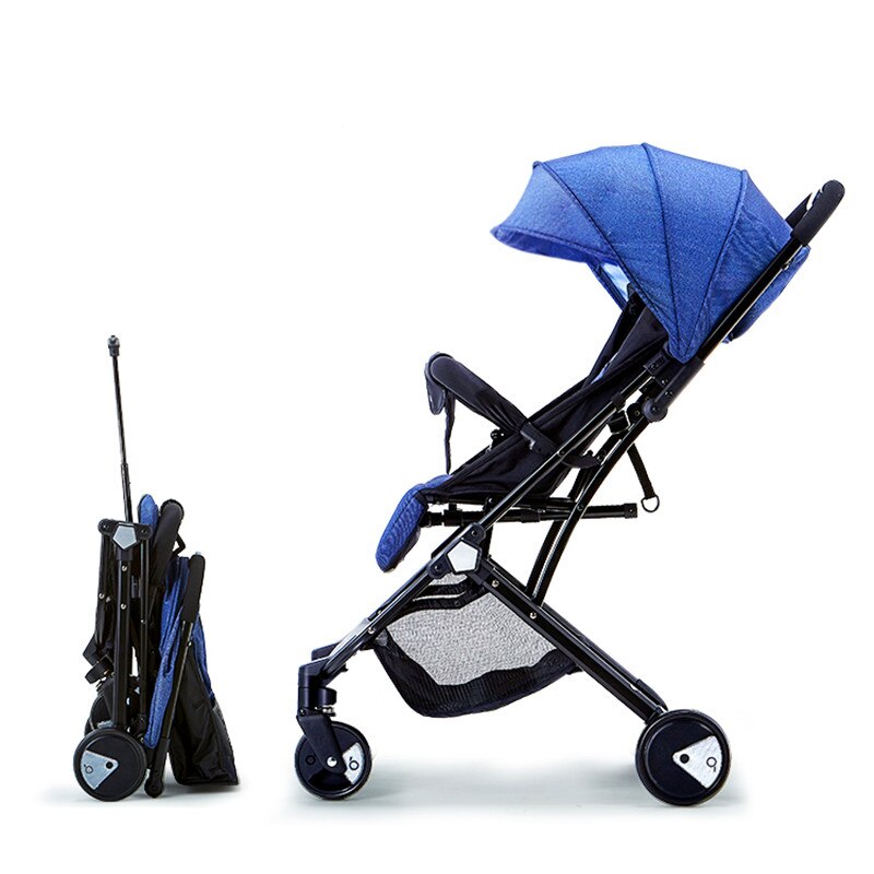Baby stroller can sit reclining shock absorber child stroller ultralight portable high landscape folding stroller