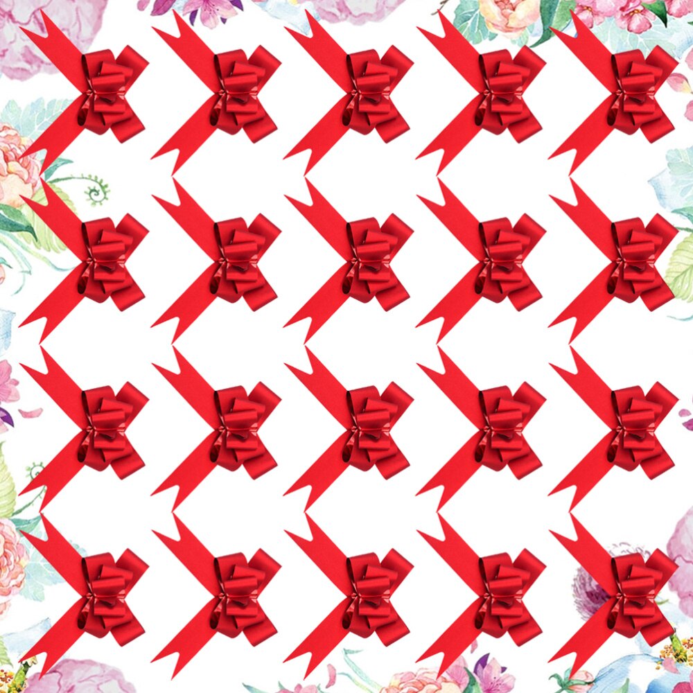 50 stuks 9cm prachtige strikken met sneeuwvlokpatroon kerstdecoratieve strikken doos strikken striklint (re