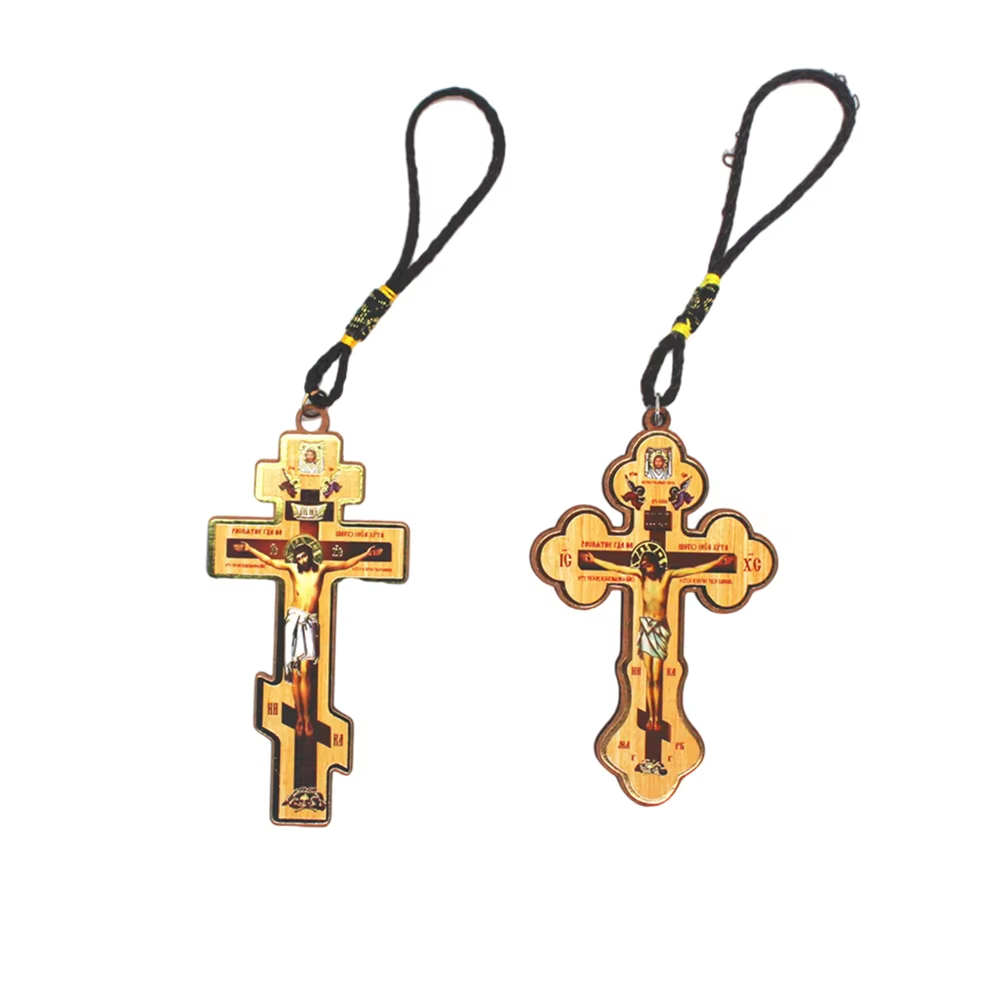 Croce Ortodossa in Legno, Utensili per Chiesa, Croce Cattolica di Cristo