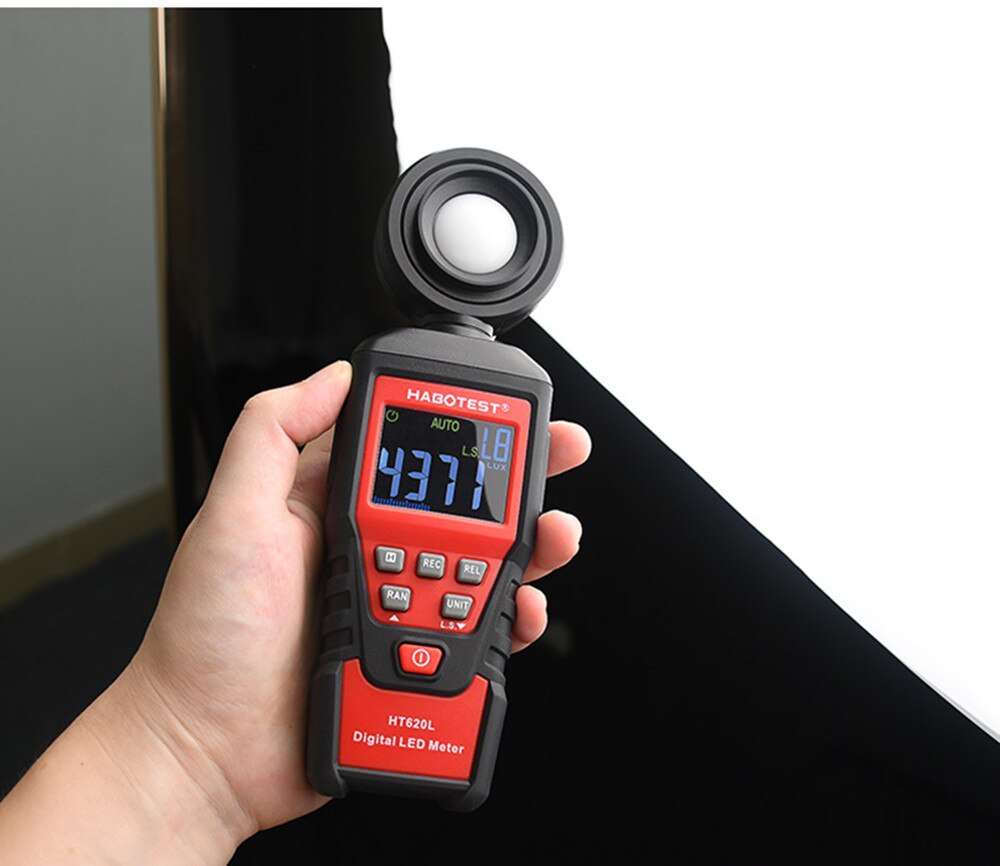 Handheld LED digital illuminance meter 0~100,000lux illuminance meter Lux/fc tester environmental test black illuminance meter