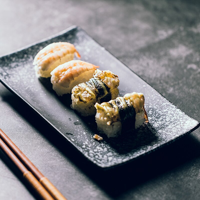 large rectangular plate Japanese ceramic plate sushi plate large size flat plate nice tableware