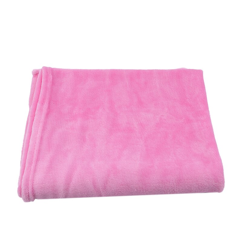 Flanellen Deken Pluche Effen Kleur Bed Covers Voor Sofa Zachte Baby Dekens Gooien Sprei Voor De Bank: pink