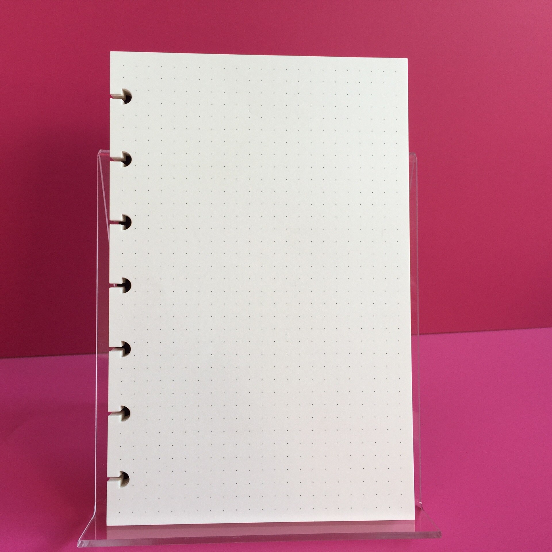 Recambio de papel B6 con matriz de puntos, cuadrícula punteada, hoja suelta con agujero De Seta en blanco, recambio de cuaderno para Página interior: Dot matrix