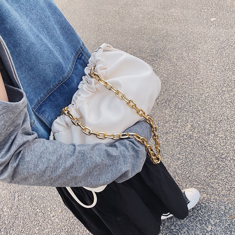 Chaîne s forme sacs pour femmes bandoulière épaule sac de messager femme sacs à main et sacs à main