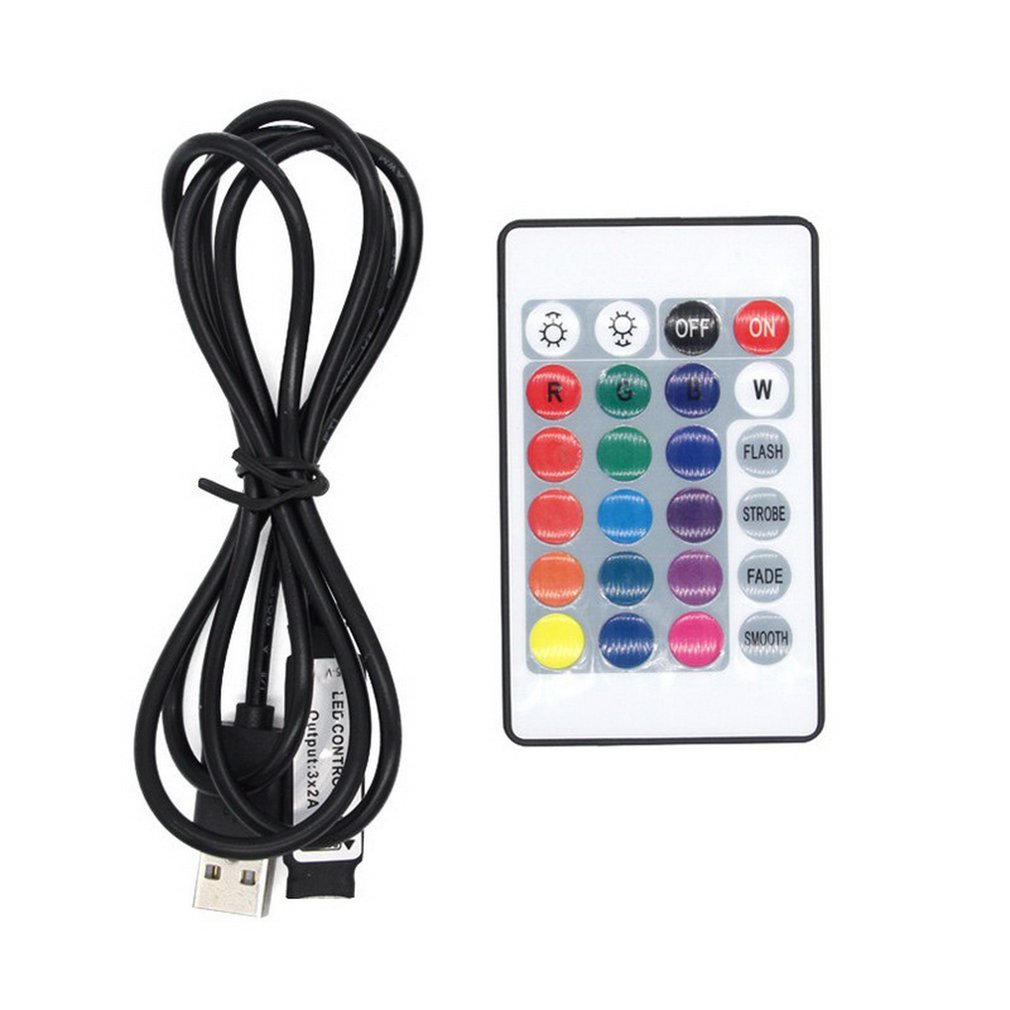 Dc 5v Mini Ir 24 Key Rgb Remote Control For Rgb Led Strip Usb 5v 24 Button Remote With Usb Cable Set