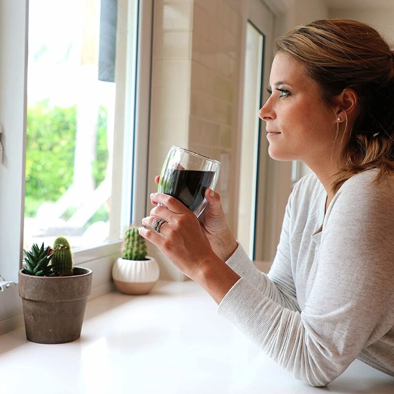 Double Wall Heat Resistant Thermo Glass Cup Insulated Tea Coffee Water Mug Transparent Clear Drinking Glasses Drinkware