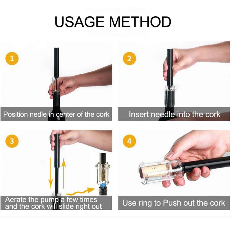 Functionele Rode Wijn Flesopener Kurk Remover Luchtpomp Pressure Kurkentrekker Gereedschap Party Rode Wijn Opener