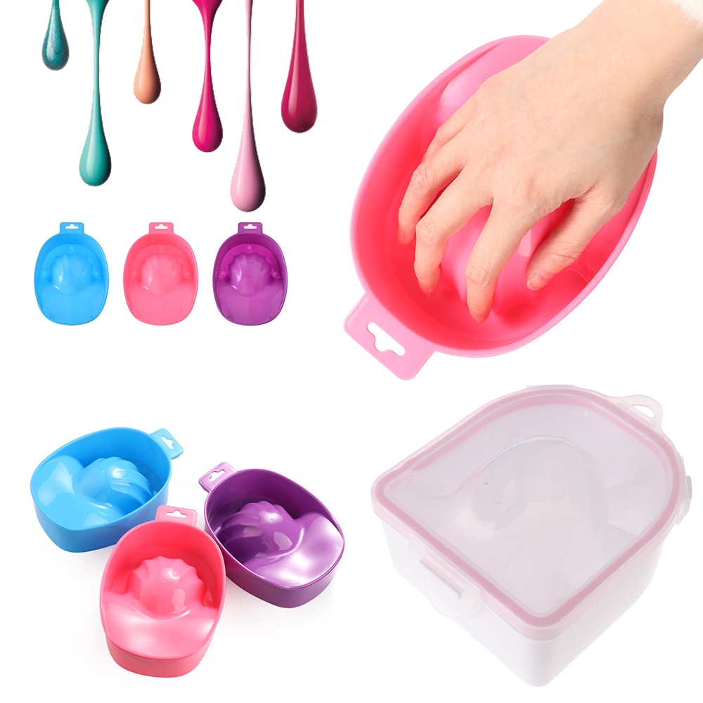 Nail Soak Bowl Hand Wassen Polish Remover Manicure Gereedschap Spa Nail Art Accessoires